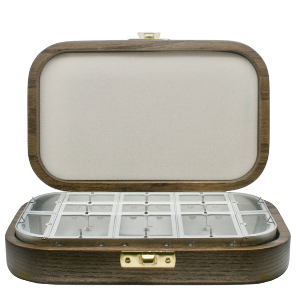 Wooden Compartment Boxes with Clasp Close