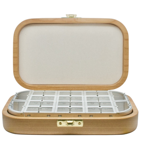 Wooden Compartment Boxes with Clasp Close