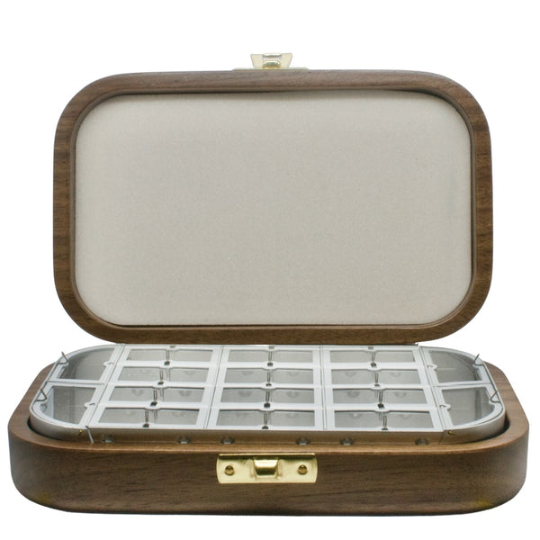 Wooden Compartment Boxes with Clasp Close