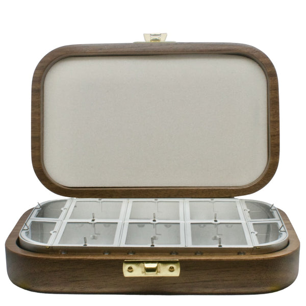 Wooden Compartment Boxes with Clasp Close