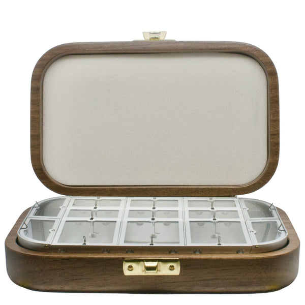 Wooden Compartment Boxes with Clasp Close