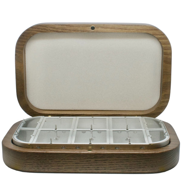 Wooden Compartment Boxes with Magnetic Clasp