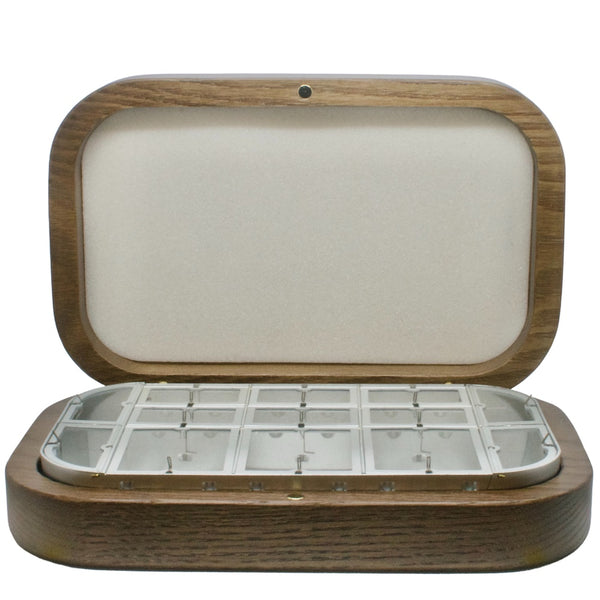 Wooden Compartment Boxes with Magnetic Clasp