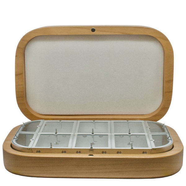Wooden Compartment Boxes with Magnetic Clasp