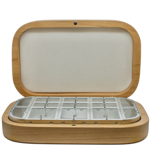 Wooden Compartment Boxes with Magnetic Clasp