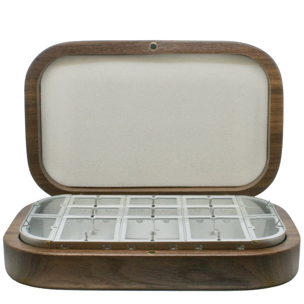 Wooden Compartment Boxes with Magnetic Clasp