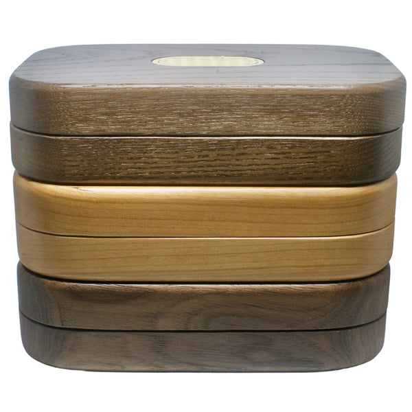 Wooden Compartment Boxes with Magnetic Clasp