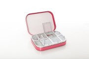 Lady Wheatley Rose Pink Fly Box with 8 anodised compartments